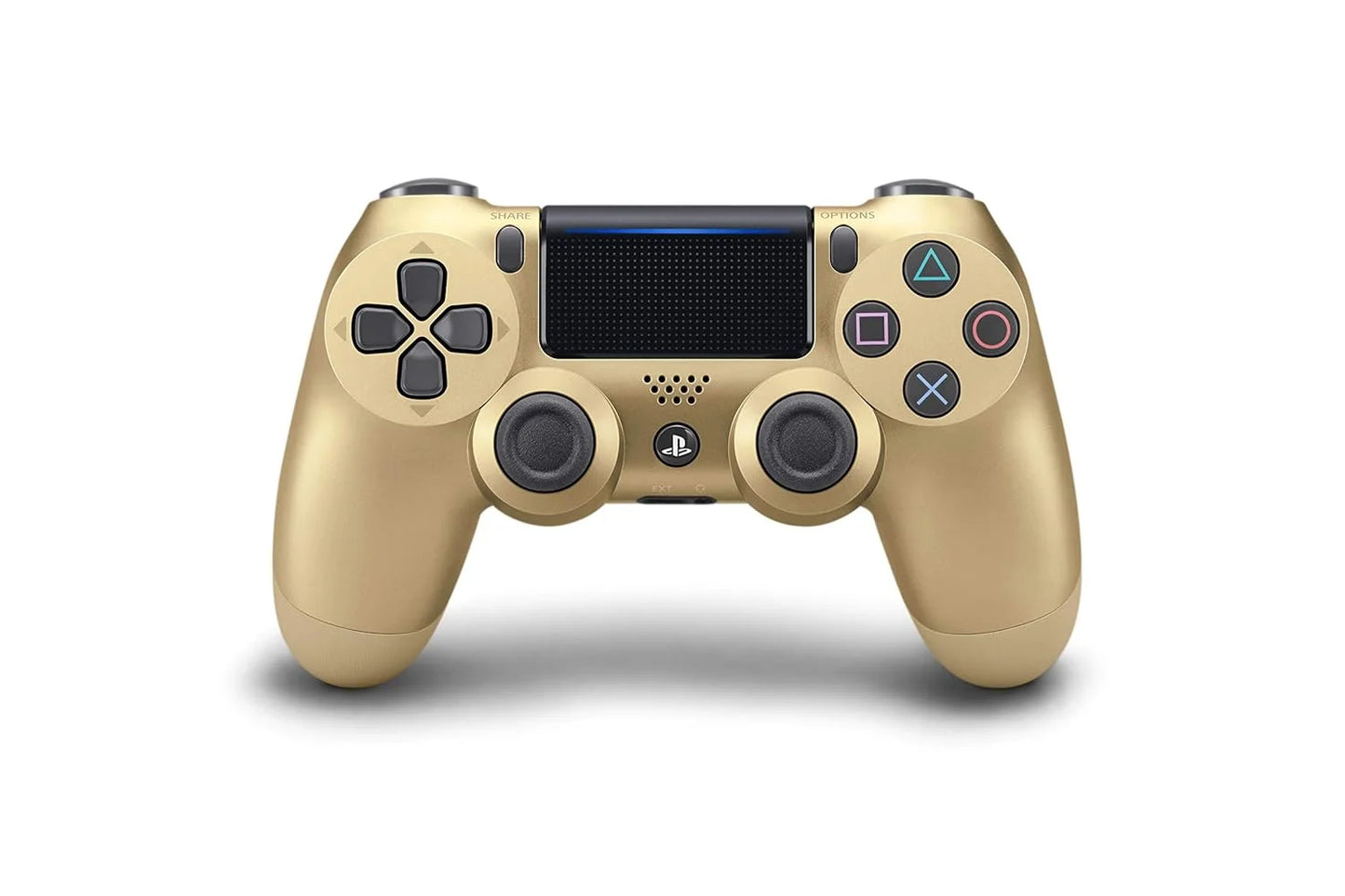 Gold dualshock ps4 wireless controller bundle - like new - with earbuds bolt axtion included