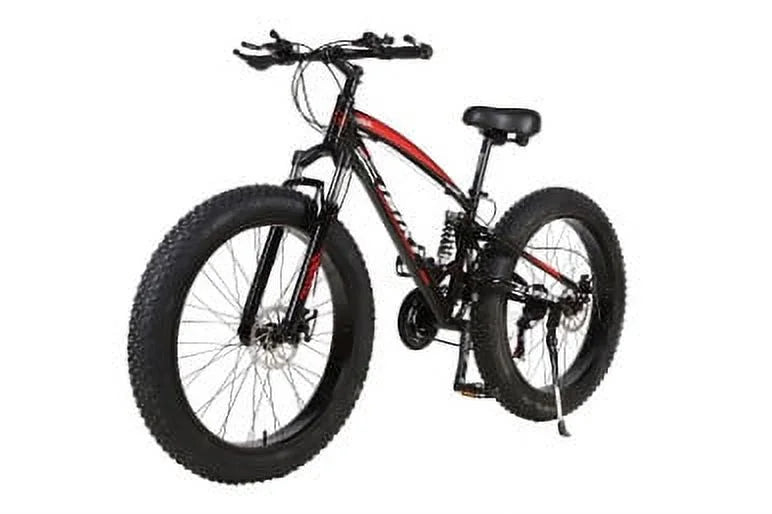 26&amp;quot; 21 speed 4.0&amp;quot; fat tire bike snow grass sand dual shock suspension mtb adult