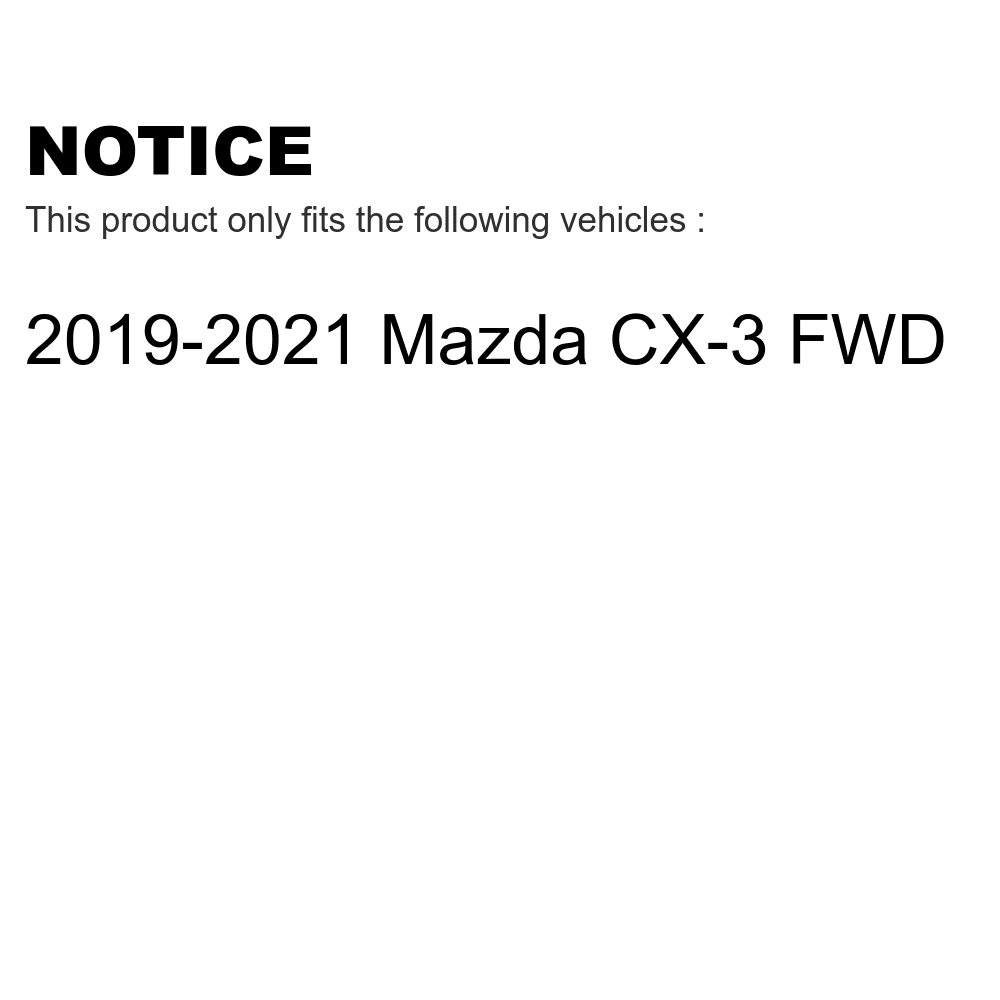 Transit auto - front rear coated drilled slotted disc brake rotors and semi-metallic pads kit for 2019-2021 mazda cx-3 fwd kds-100840