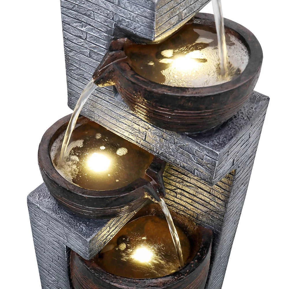 Cliffdell resin outdoor fountain with light