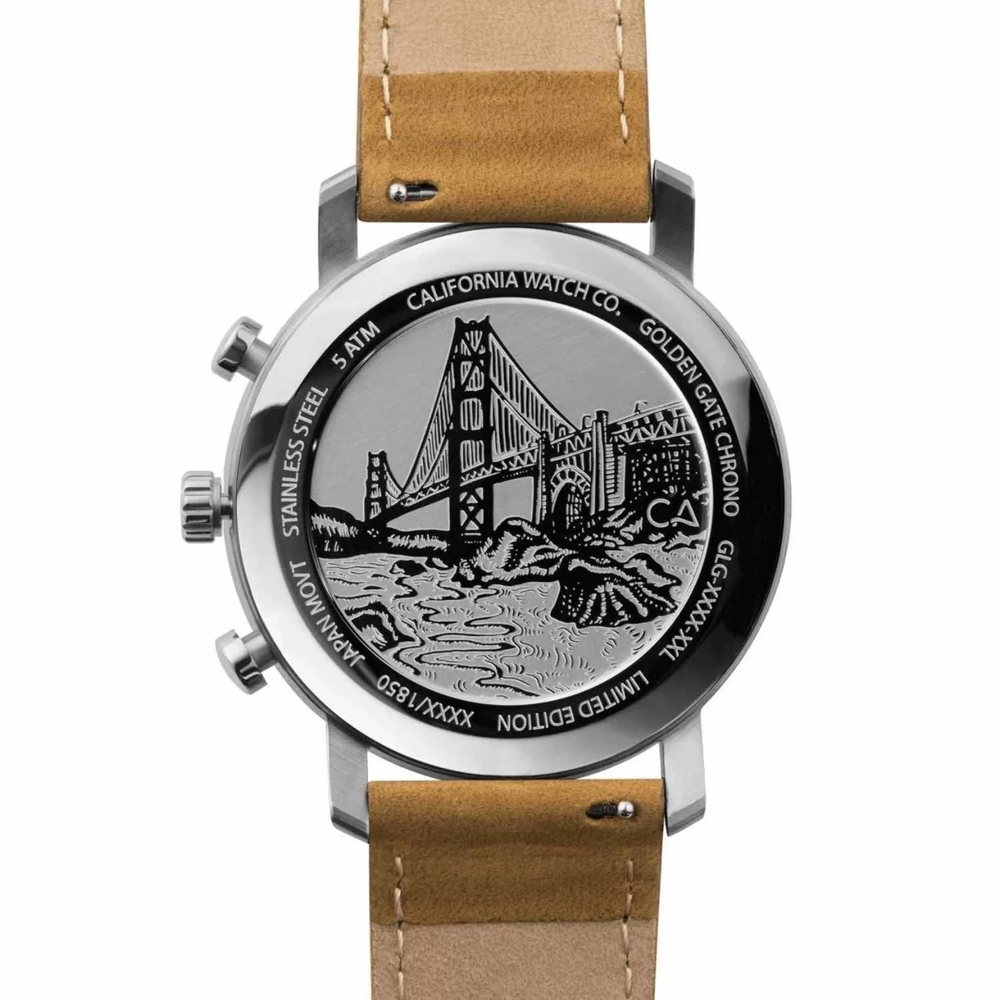 California watch co. golden gate chrono leather sand white