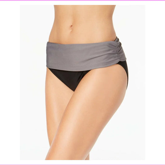 Calvin klein foldover bikini bottoms in black, large