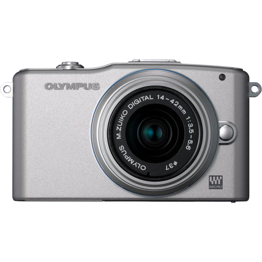 Olympus pen e-pm1 12.3 megapixel mirrorless camera with lens, 0.55", 1.65", silver