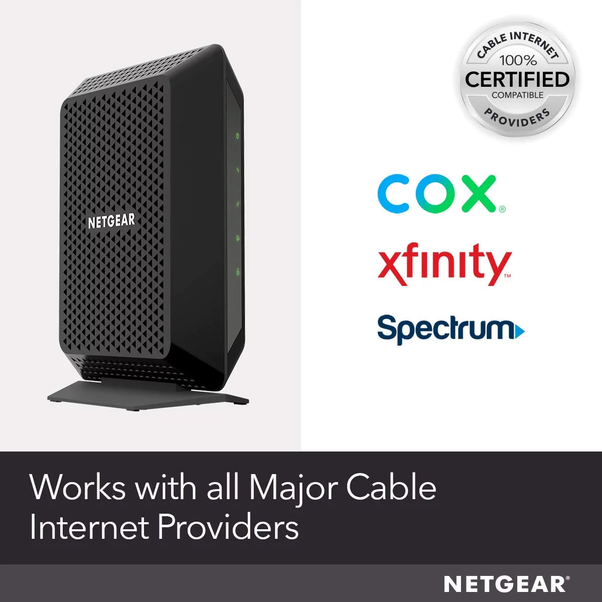 Netgear - docsis 3.0 32x8 high speed cable modem | certified for xfinity by comcast, spectrum, cox & more (cm700)