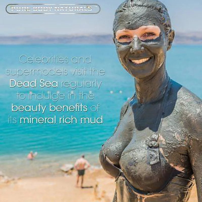 Dead sea mud mask by pure body naturals, 8.8oz skin cleanser for unisex