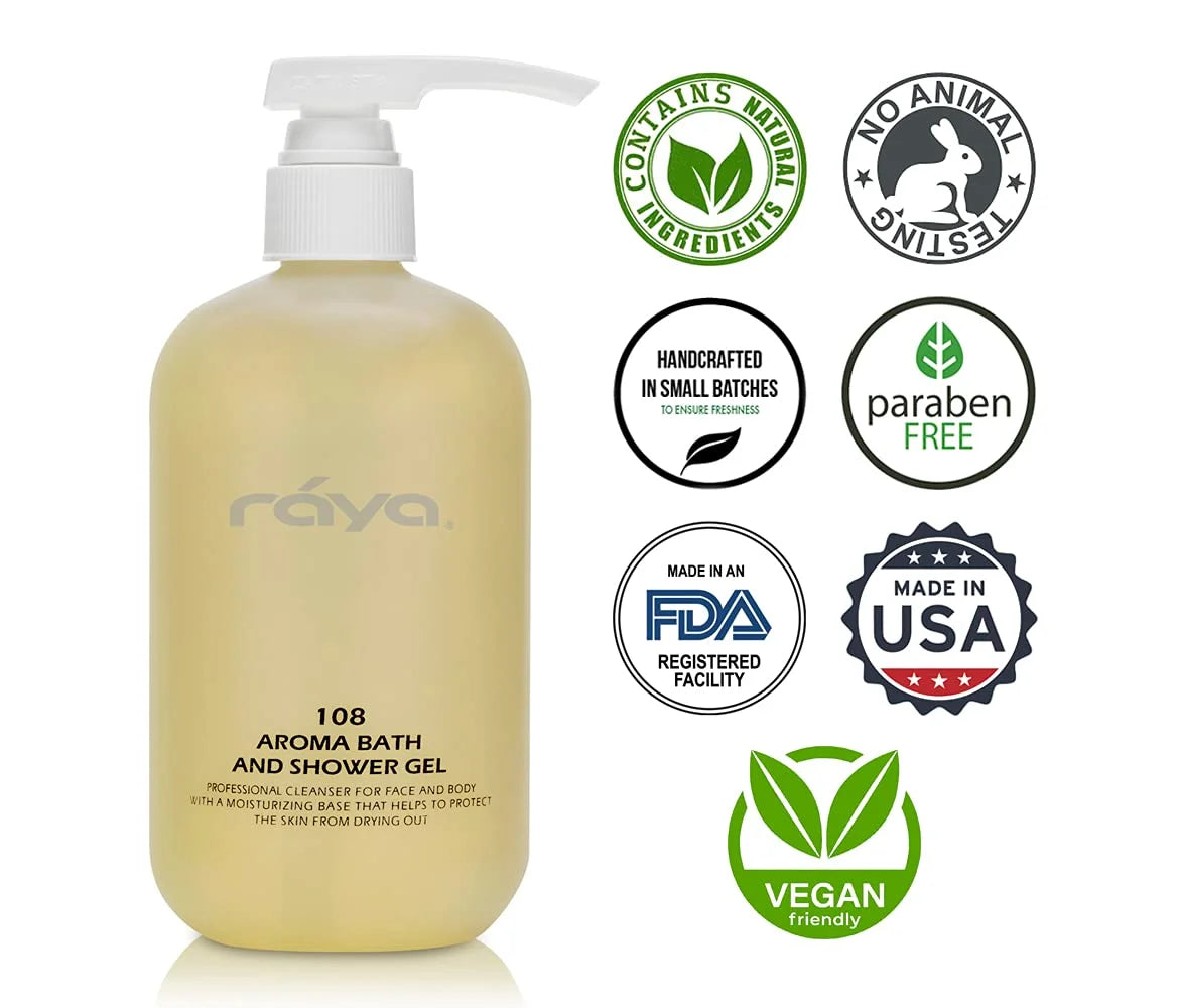 Aroma bath and shower gel 16 oz (108) | gentle and moisturizing body cleanser | great for all skin