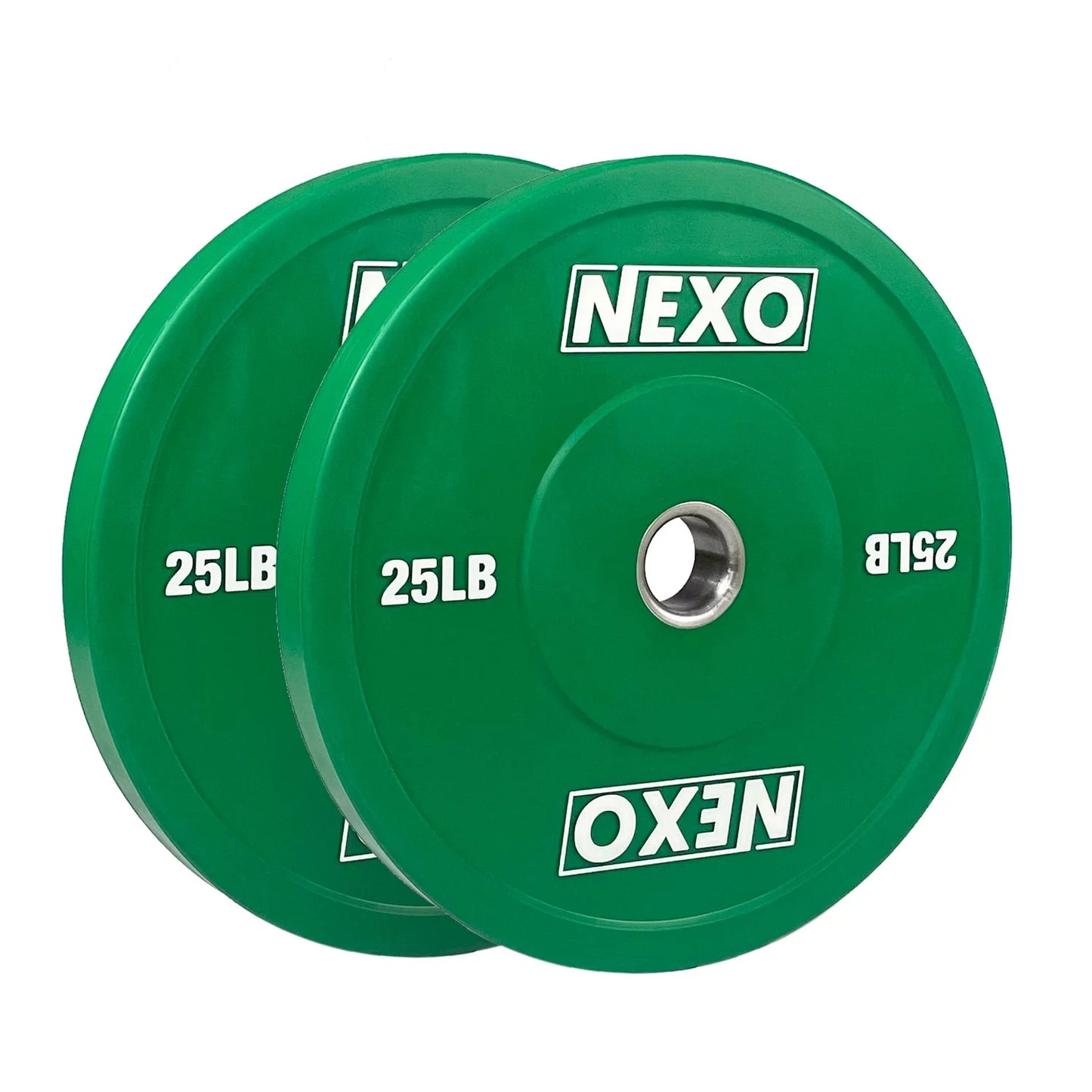 Nexo color 175lb rubber bumper plate set - premium matte finish 2x 45lb 2x 25lb 2x 10lb 2x 5lb & 2x 2.5lb colored cross training weight plates