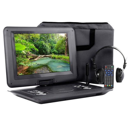 Trexonic 14.1 inch portable dvd player with swivel tft-lcd screen and usb,sd,av,hdmi inputs