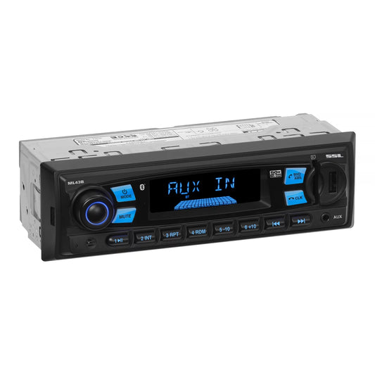 Sound storm laboratories ml43b car stereo, no cd, bluetooth, usb, sd, am/fm