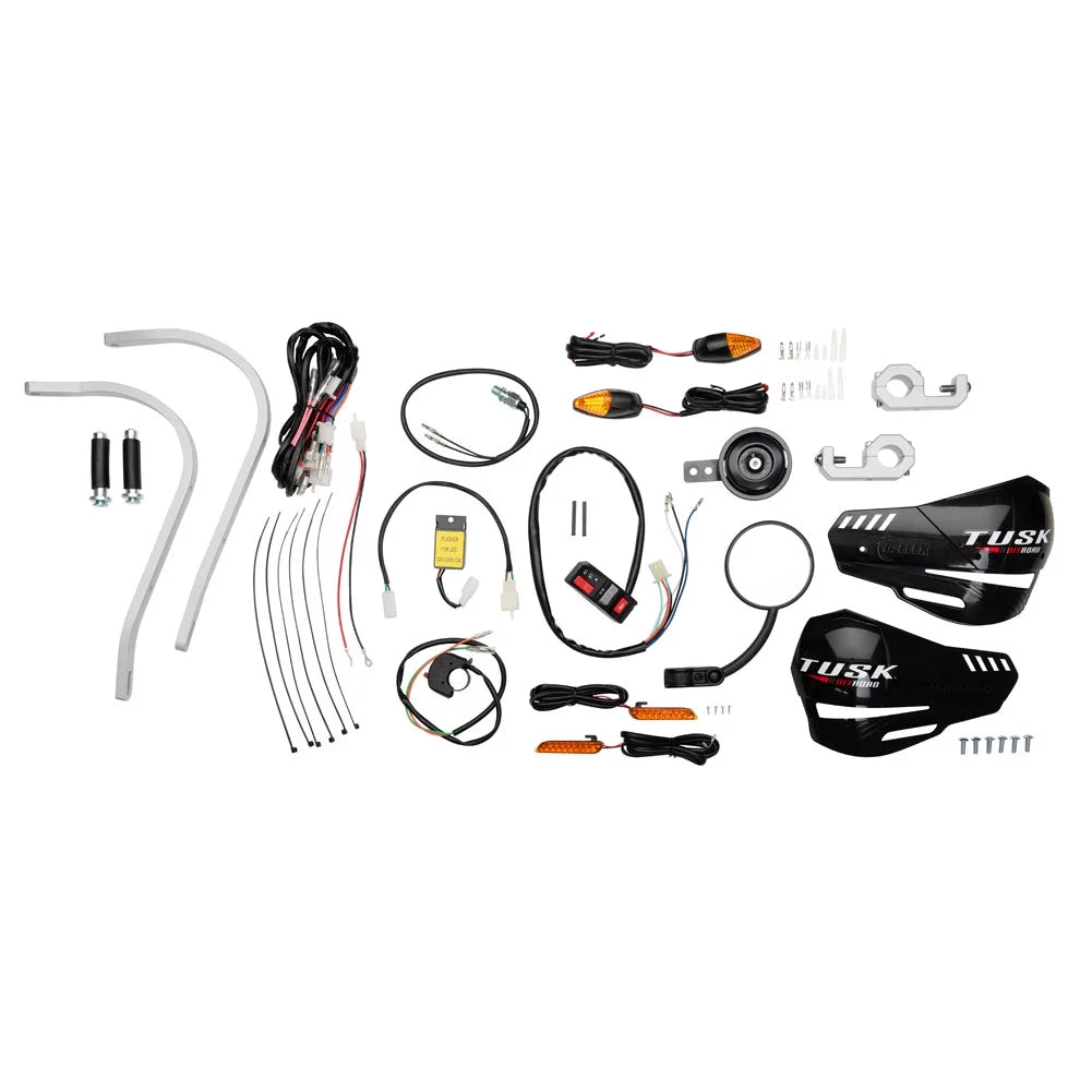 Tusk motorcycle enduro lighting kit with handguard turn signals without taillight - fits: ktm 200 xc-w 2014 - 2016