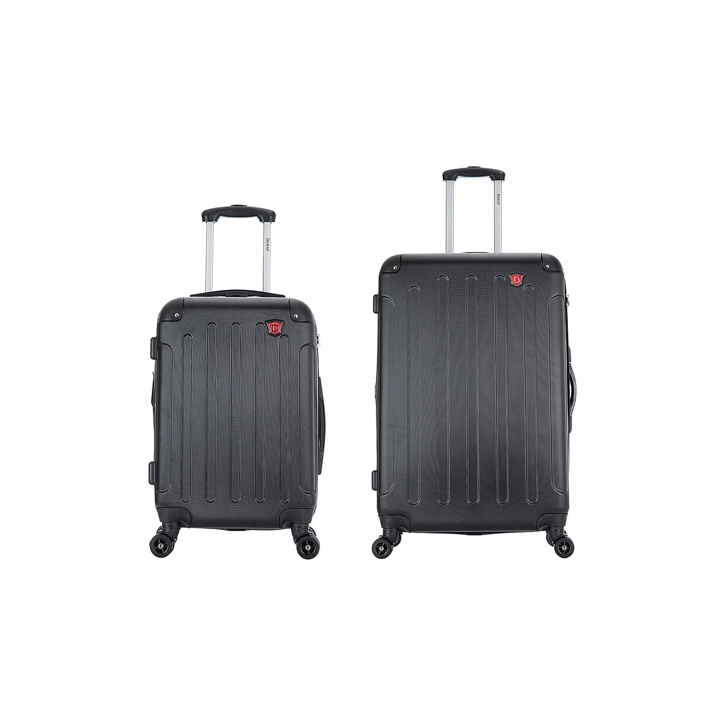 Dukap intely 2-piece plastic luggage set black (dkint0sm-blk)