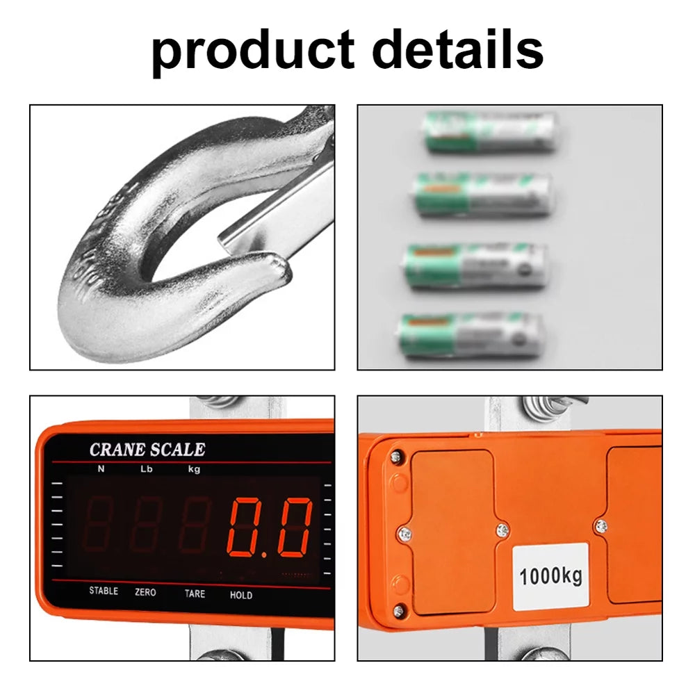 Dadypet electronic weigher,heavy duty scale scales lcd display 1ton crane scale duty scale scales scale 1ton crane tool scale 1ton display tool scale lcd display tool siuke eryue qudai