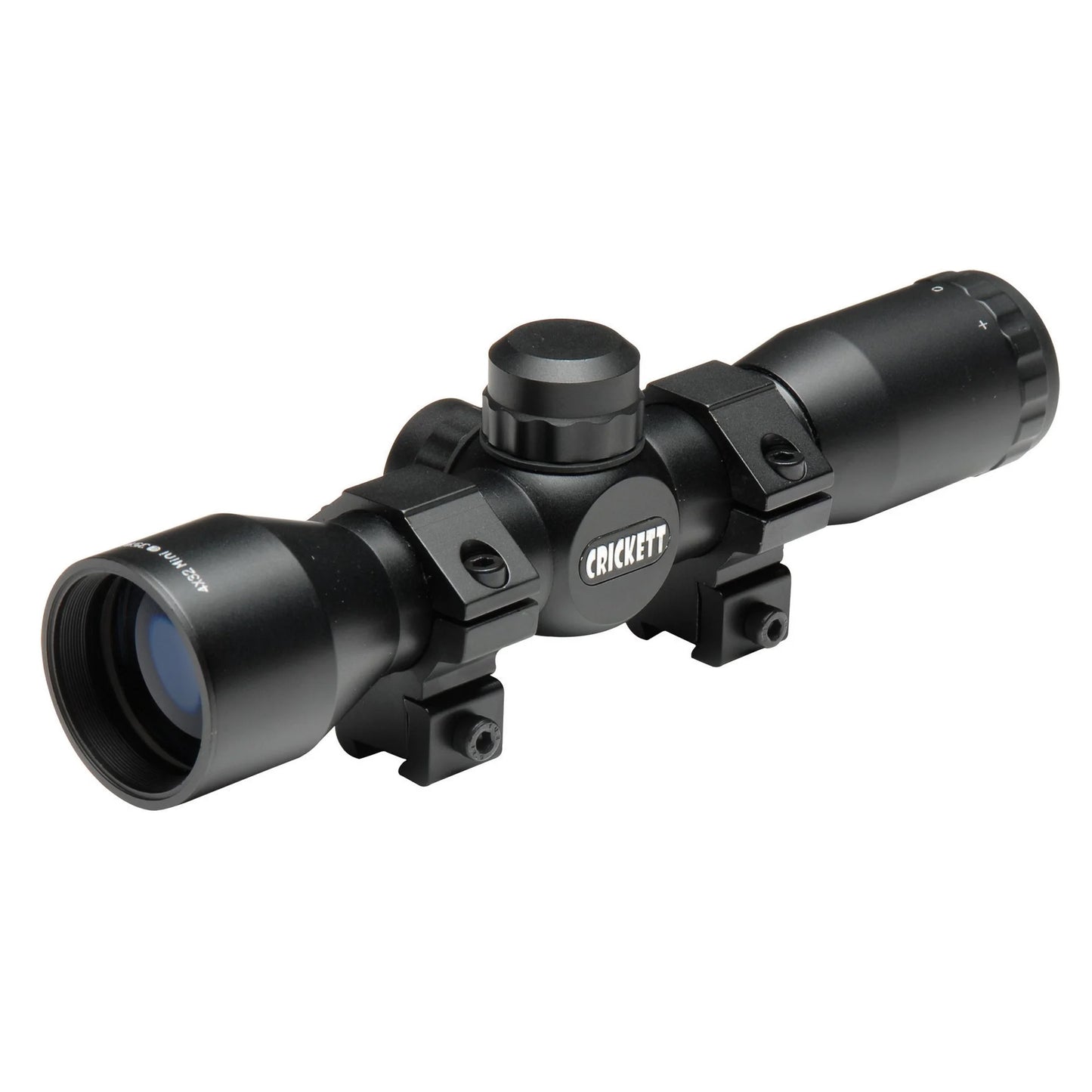 Crickett ksa scope 4x 32mm obj 32 ft @ 100 yds fov 1" tube black matte mil-dot