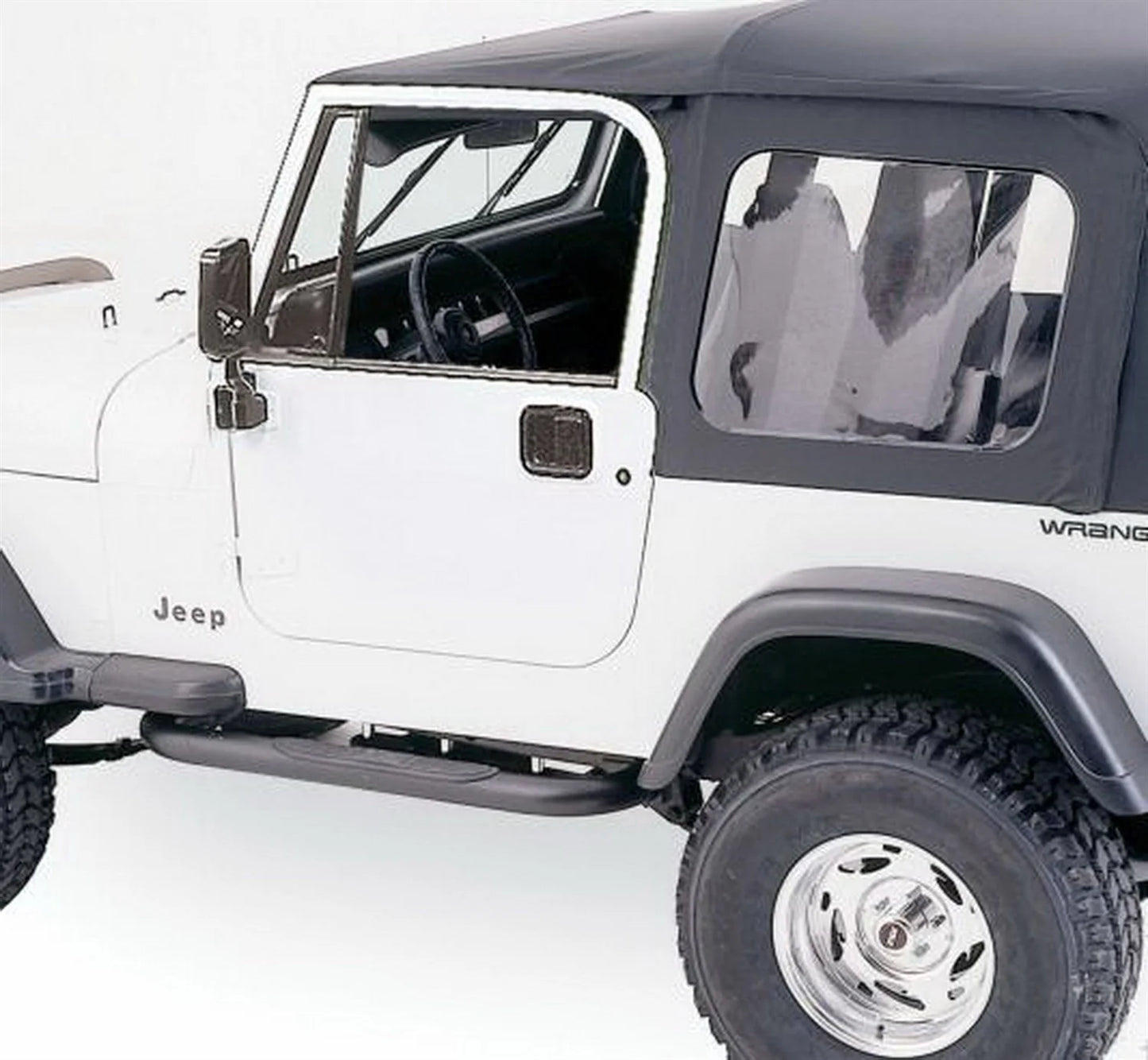 Rampage by realtruck complete soft top with tinted windows and no door uppers (black diamond) - 68035 1995 jeep wrangler