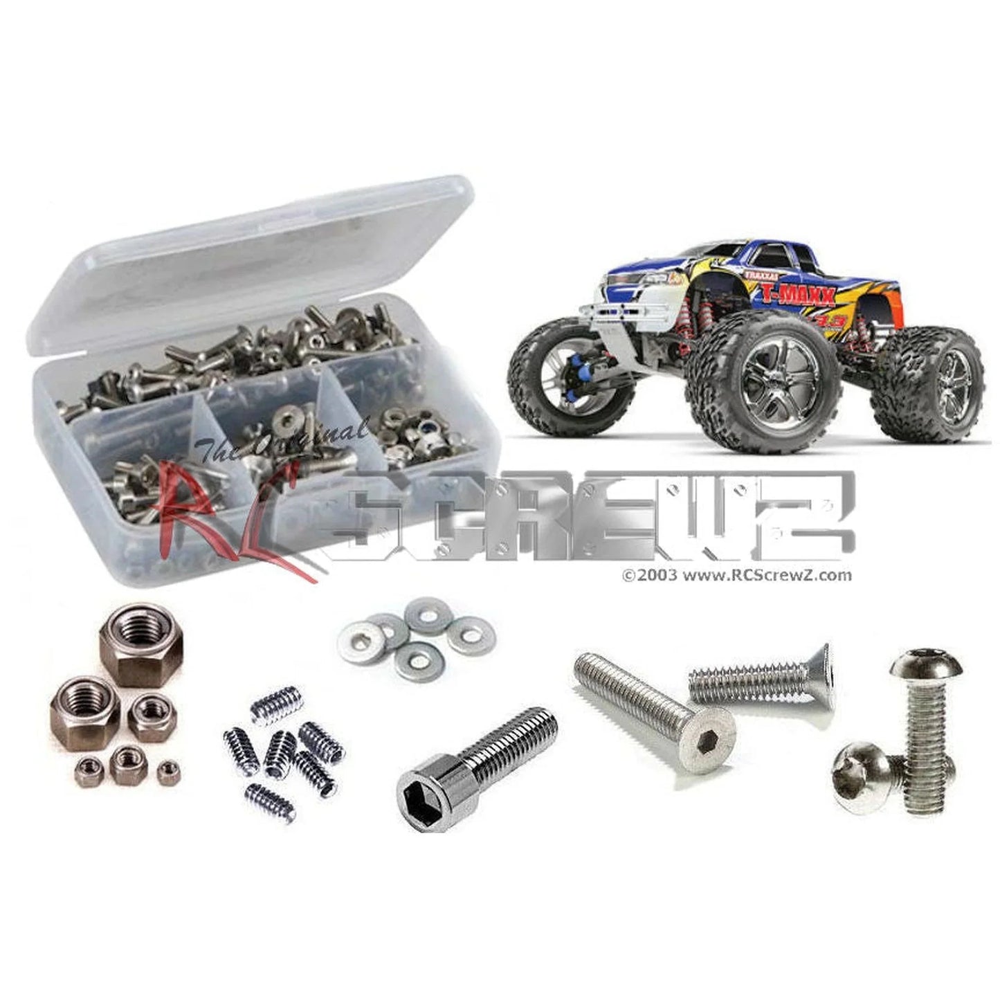 Rcscrewz stainless steel screw kit tra016 for traxxas t-maxx 3.3 #4907 rc car - complete set