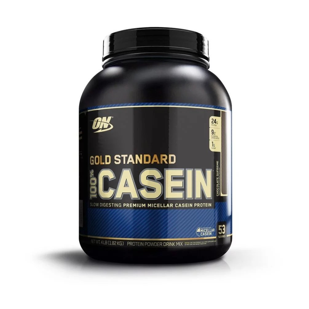 Optimum nutrition gold standard 100% casein protein powder, chocolate supreme, 24g protein, 4lb, 64oz