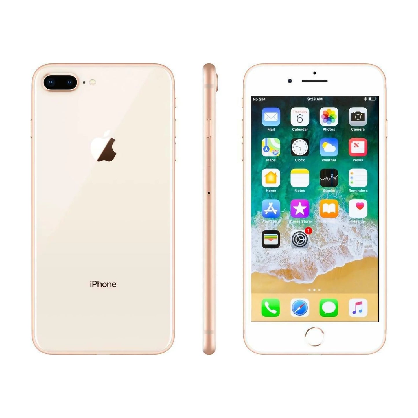 Restored apple iphone 8 plus 64gb factory gsm unlocked tmobile at&t smartphone gold (refurbished)