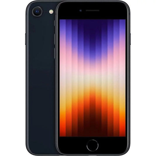 Restored apple iphone se 2022 (3rd gen) a2595 (t-mobile only) 64gb midnight (refurbished)