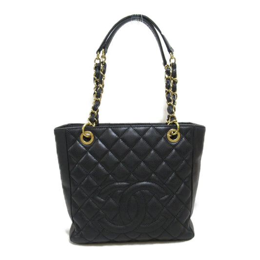 Pre-owned chanel matelasse chainshoulder bag black caviar skin (grained calf) (fair)