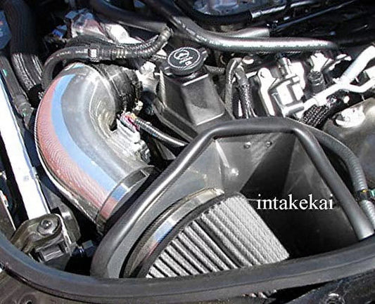 2009 2010 2011 2012 2013 2014 2015 cadillac cts-v 6.2l sc v8 engine air intake kit systems (black with silver filter)