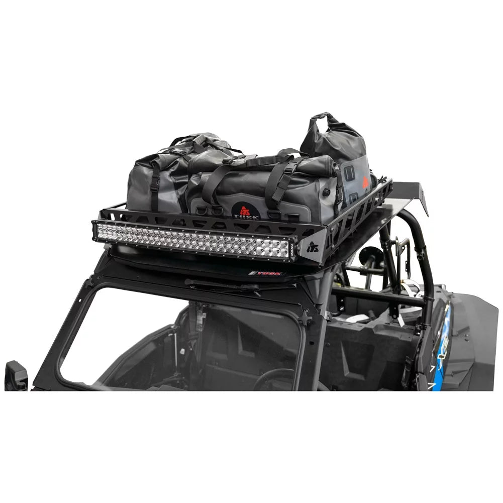 Tusk utv adventure roof rack rack with force roof and v2 30" lt. bar for polaris rzr xp turbo limited edition 2019