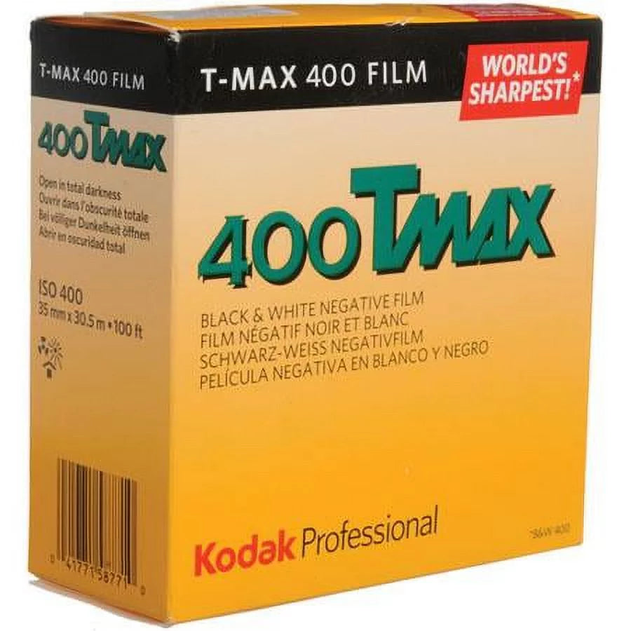 T-max 400, 400tmy-402, black & white negative film iso 400, 35mm size, 100' roll,