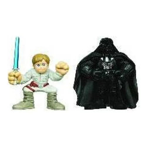 Star wars galactic heroes 2010 luke skywalker & darth vader mini figure, 2 pack