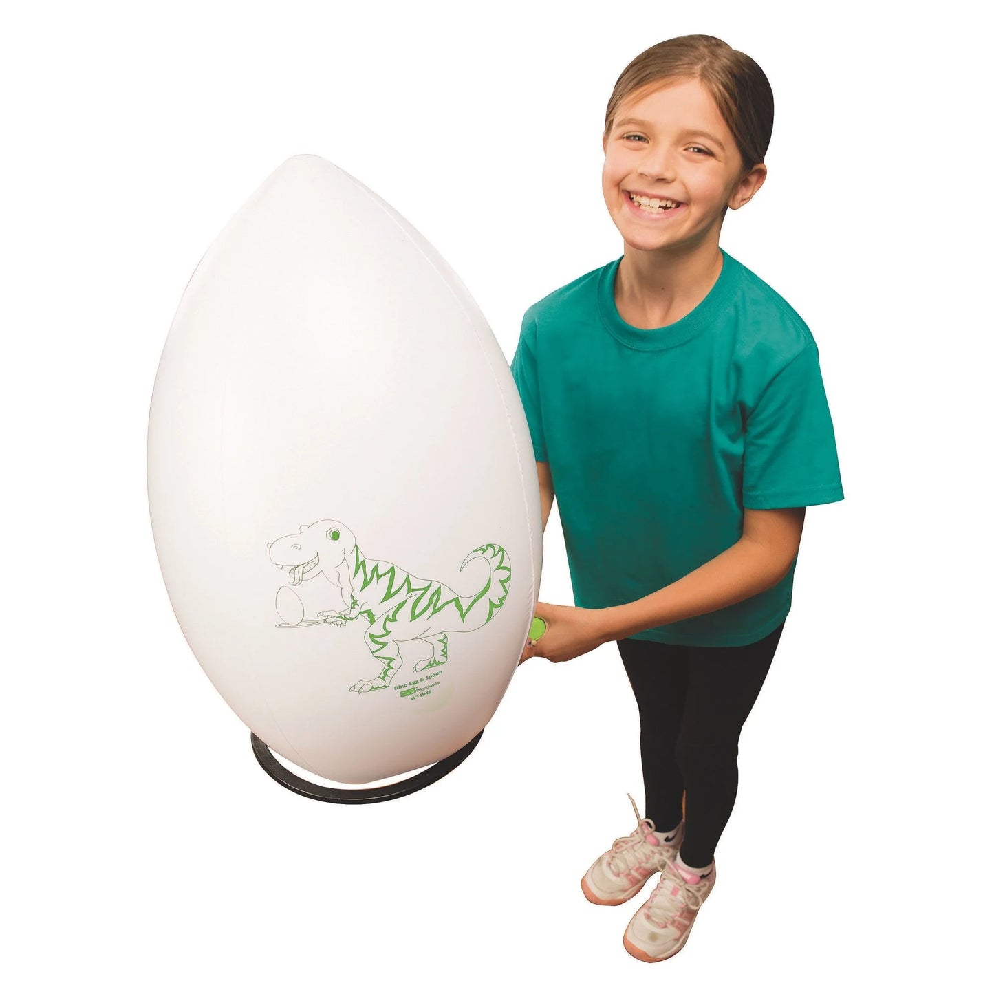 Spectrum™ 20"h dino egg and spoon set (set of 6)