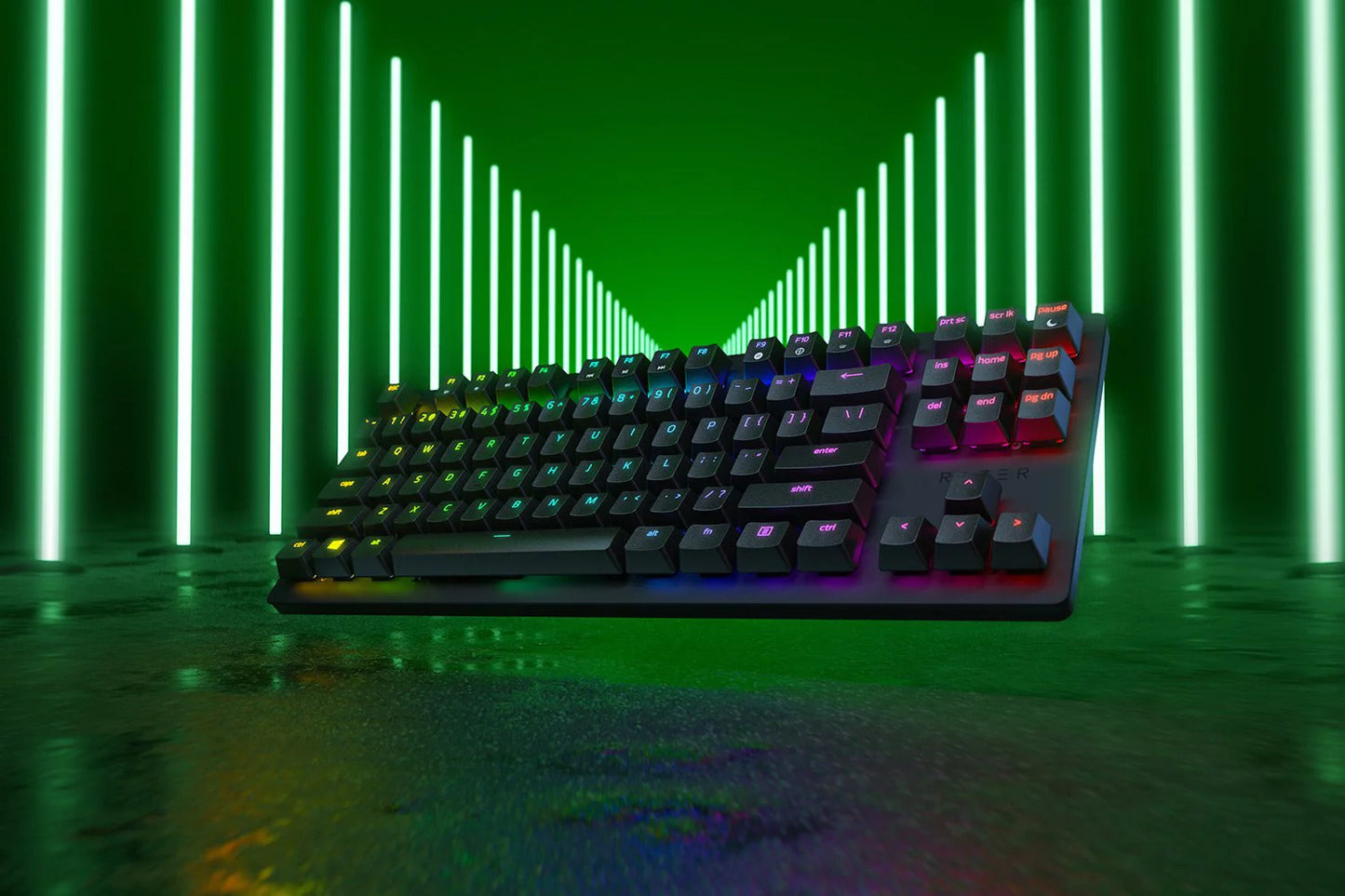 Razer huntsman tournament edition gaming keyboard, w/ linear optical switches & chroma rgb lighting (used)