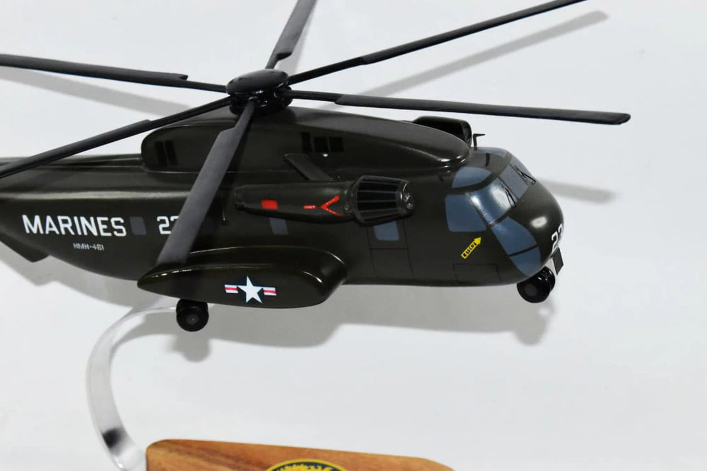 Sikorsky ch-53d sea stallion™, hmh-461 iron horses (23) 1/74th (16) scale, mahogany model