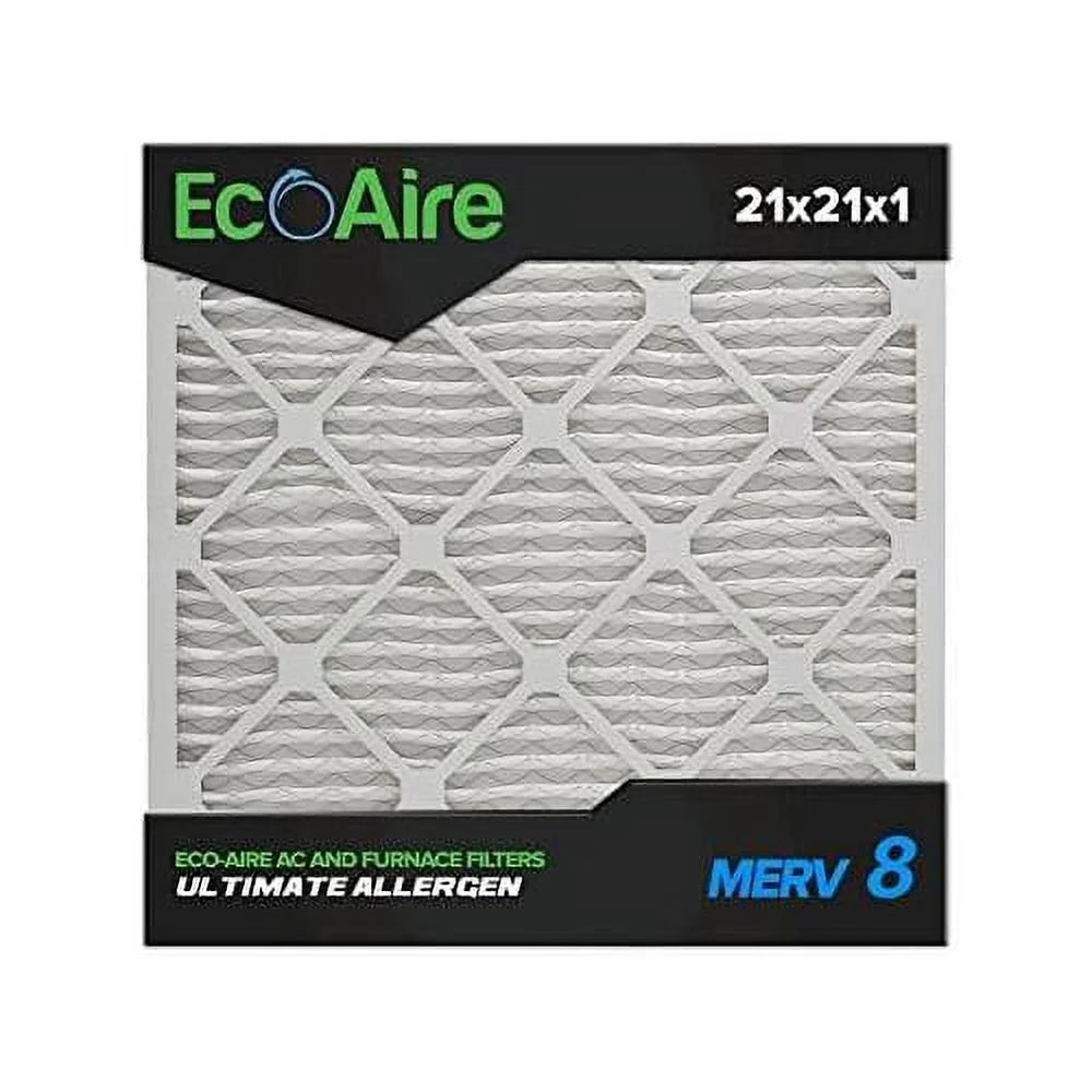 21 x 21 x 1 merv 8 pleated air filter, box of 6