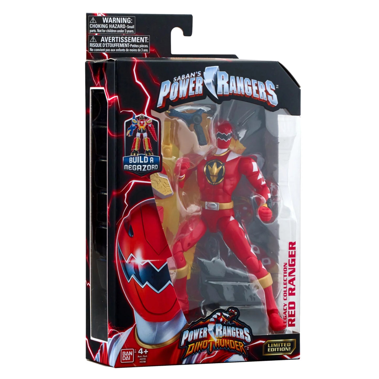 Bandai power rangers legacy collectable 6.5 inch figure dino thunder red