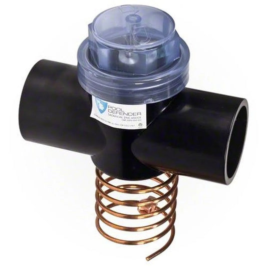 Cmp 2" zinc anode pool defender compact 2.5" spigot w/ copper wire replacement