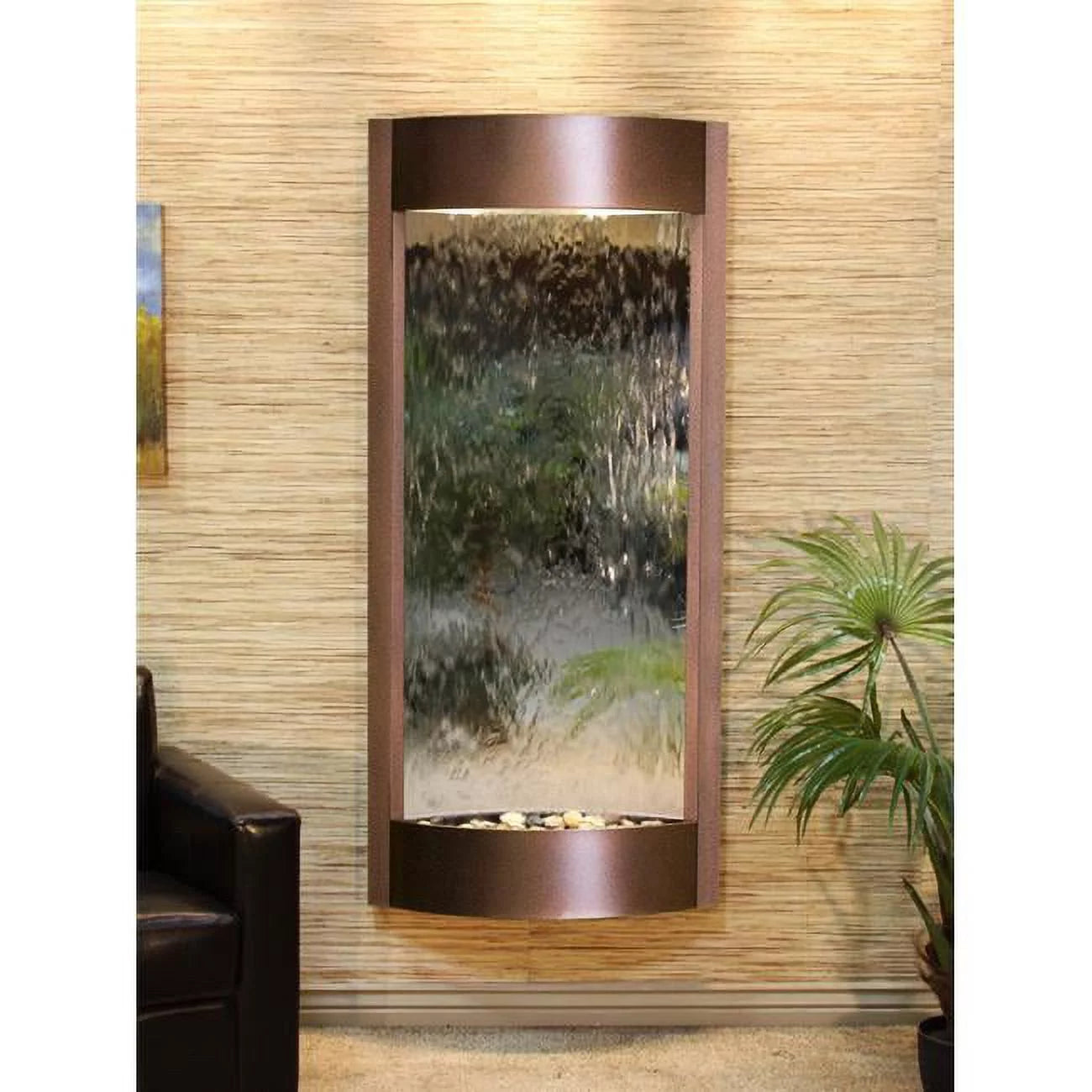 Adagio pwa5040 pacifica waters copper vein silver mirror wall fountain