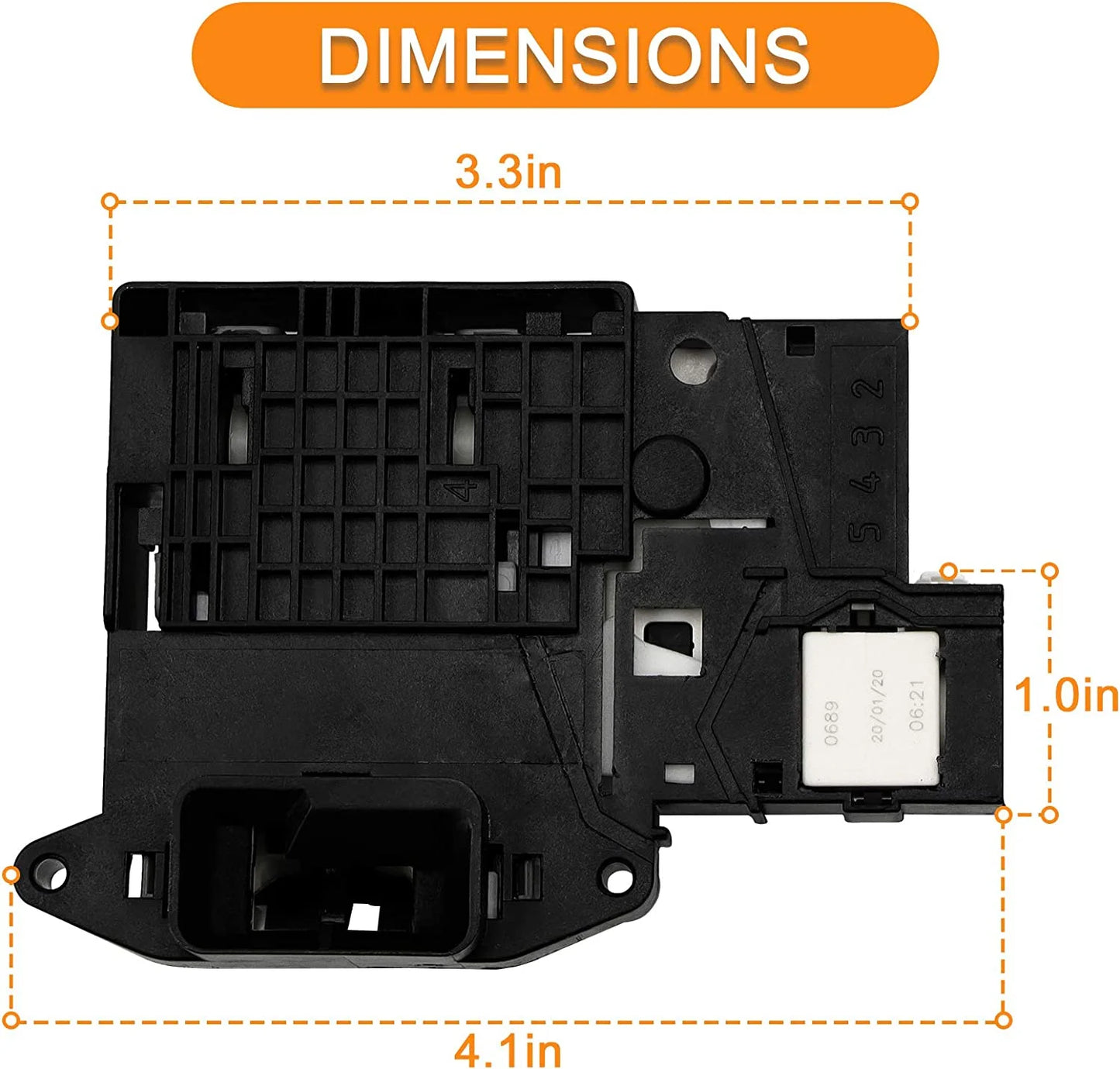 Oem ebf61315802 washer door lock switch assembly - exact for lg front-load washers & kenmore 796-series washing machine,replace ebf62534401 2667085 ap5672154 ps7792232 eap7792232