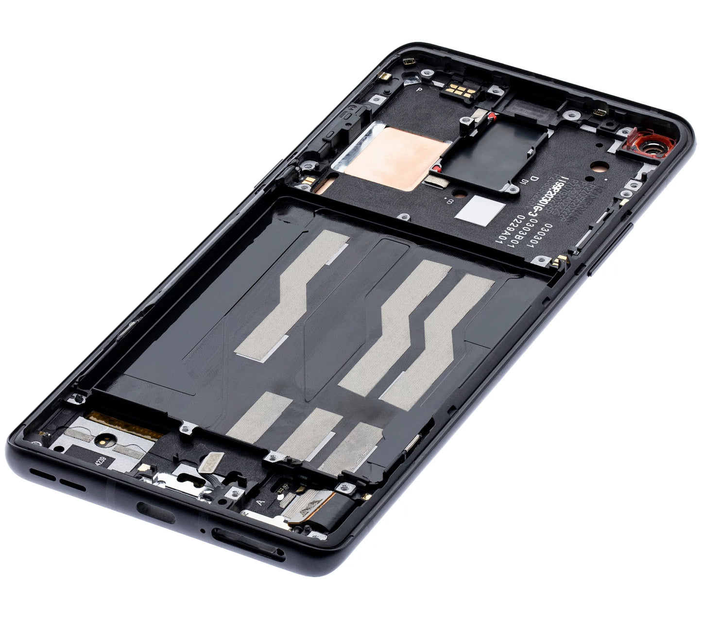 Replacement oled assembly with frame compatible for oneplus 8 / 5g (non-verizon 5g uw frame) (refurbished) (onyx black)