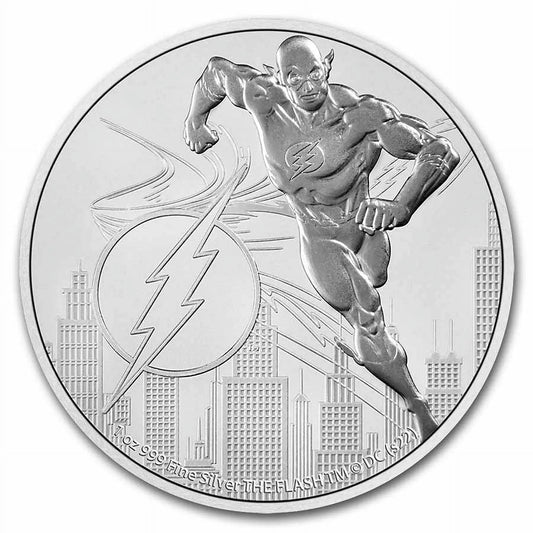 2022 niue 1 oz silver $2 dc comics justice league: the flash