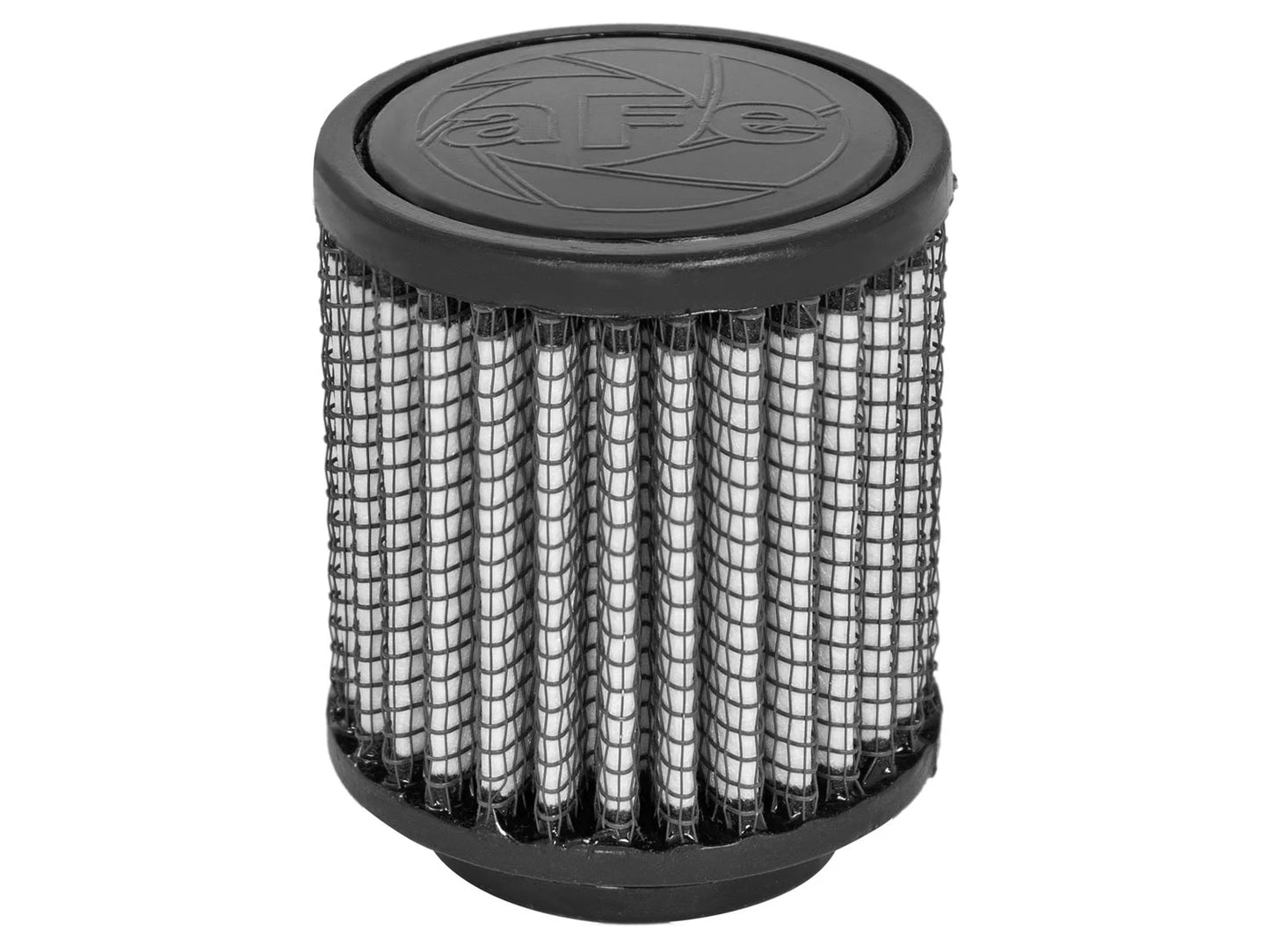 Afe power 18-01005 universal round racing air filter, 1 in f x 2-1/2 in b x 2-1/2 in t x 2-1/8 in h, washable, oil-free media