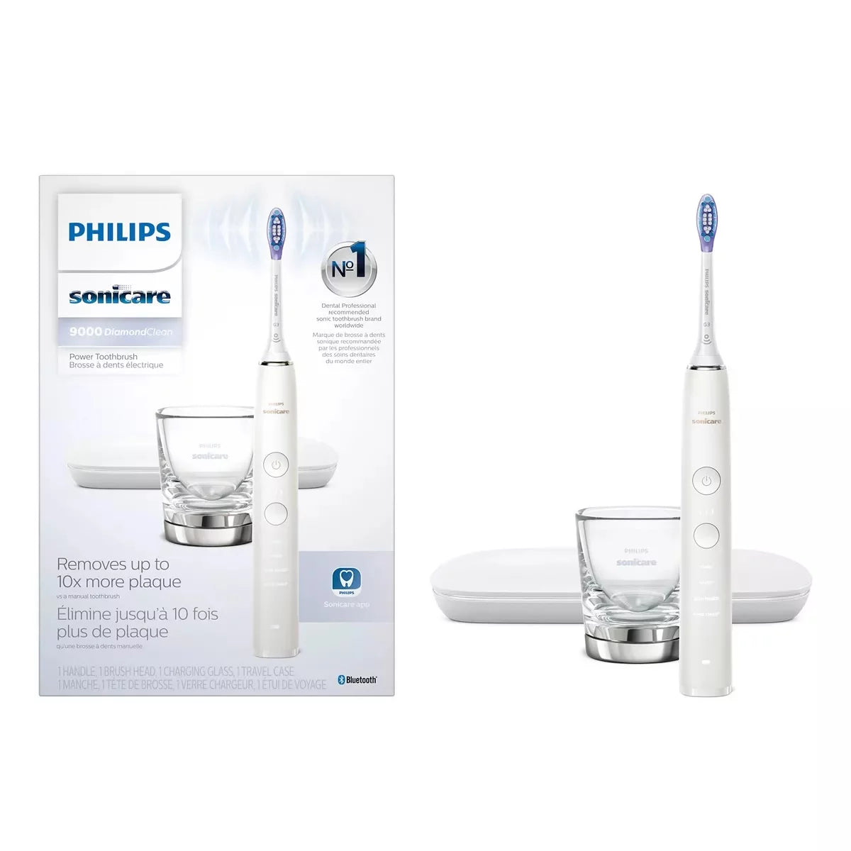 Philips hx9911-76 sonicare diamondclean 9000 electric toothbrush silver