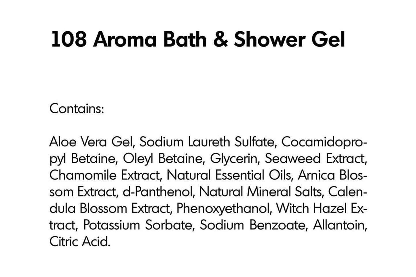 Aroma bath and shower gel 16 oz (108) | gentle and moisturizing body cleanser | great for all skin