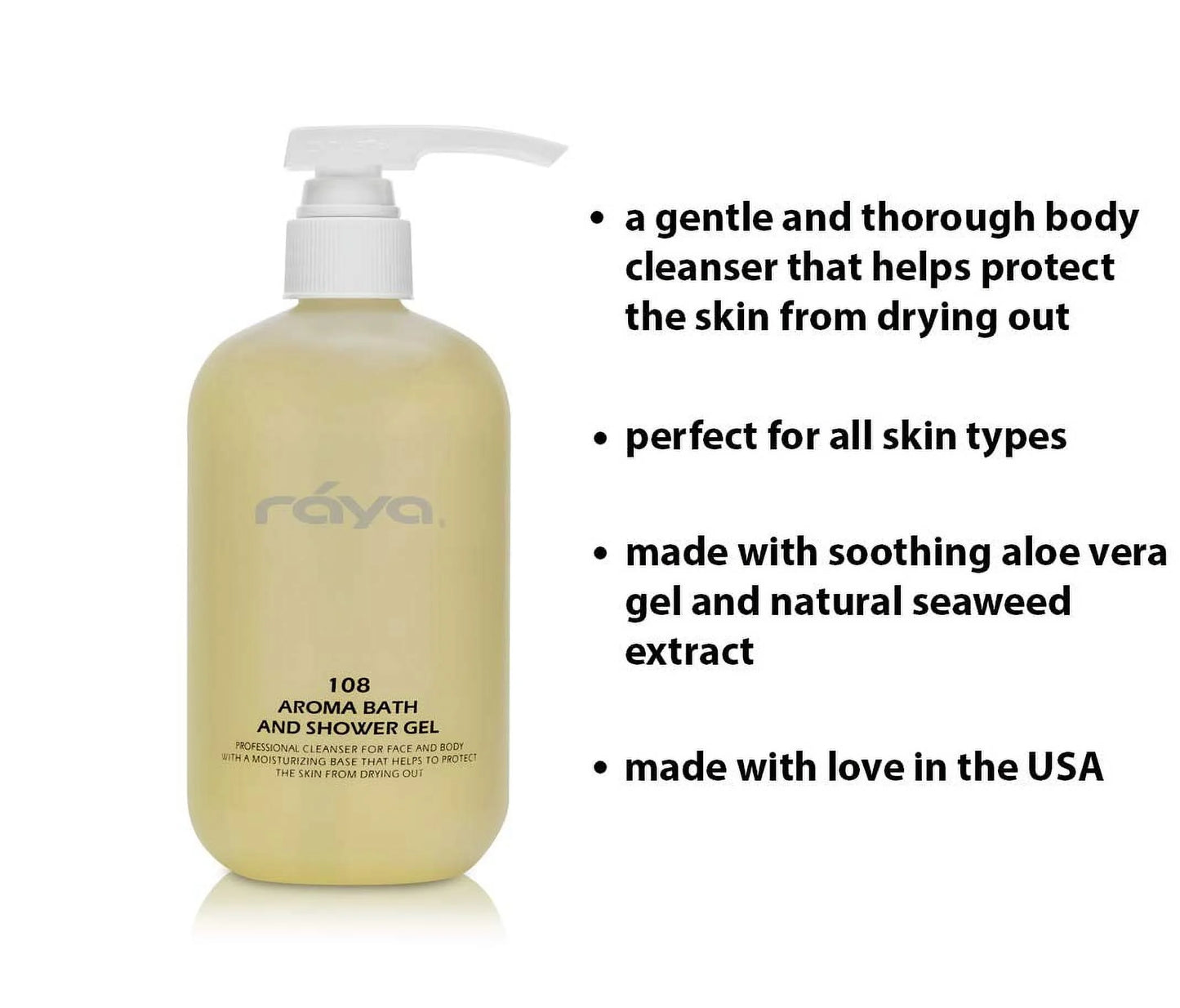 Aroma bath and shower gel 16 oz (108) | gentle and moisturizing body cleanser | great for all skin