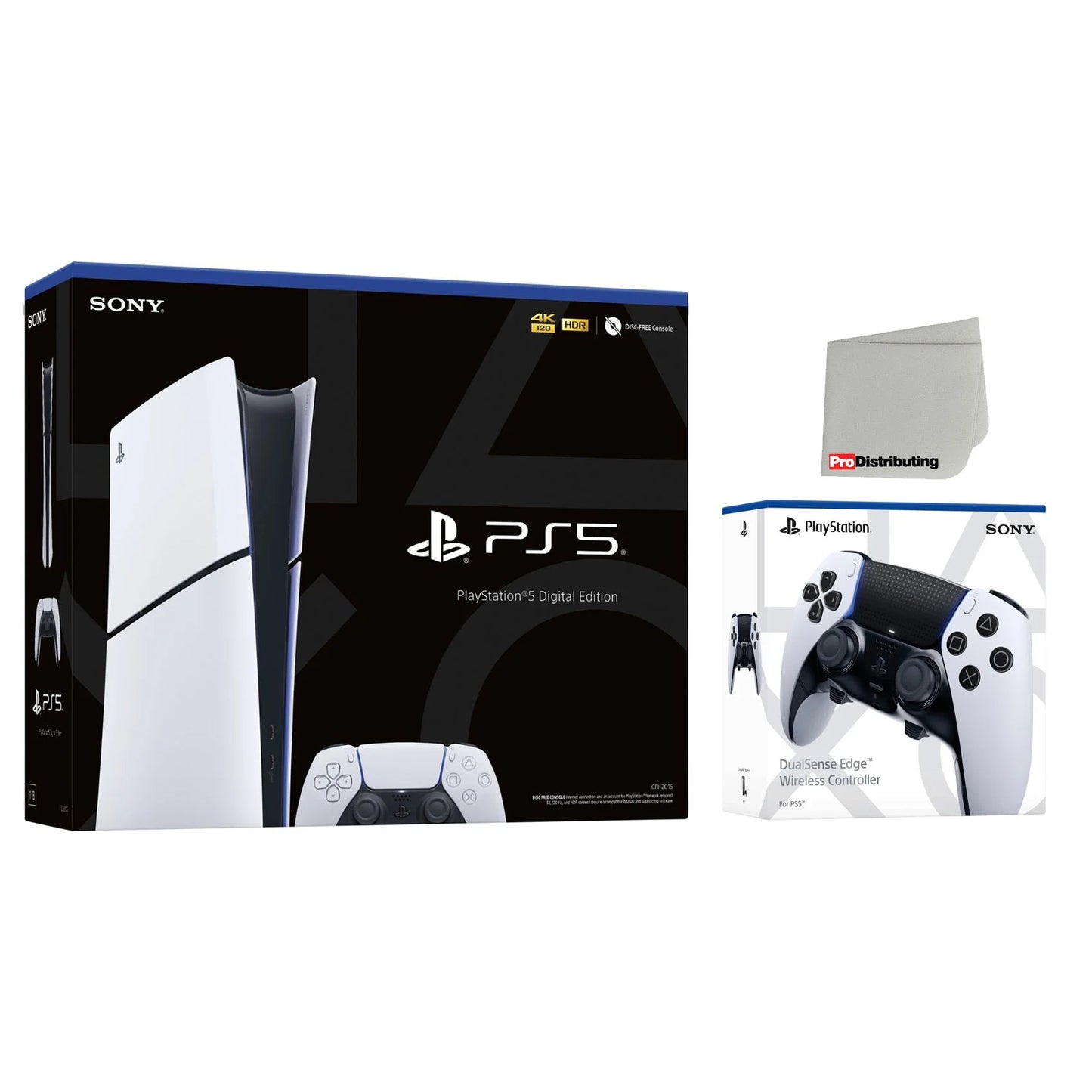 Sony playstation 5 slim digital ps5 video game console with extra edge controller