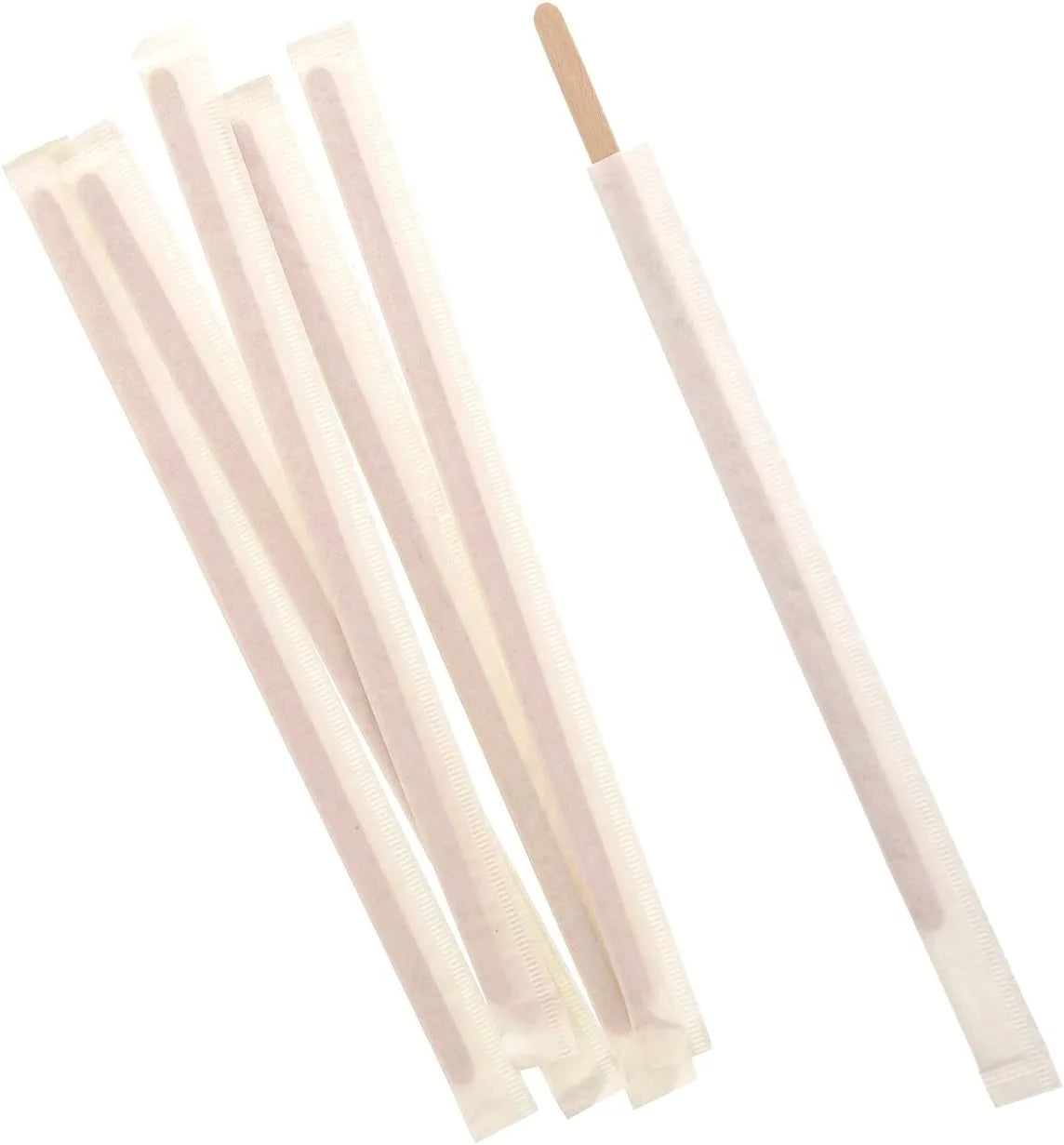 Royal 7.5" individually wrapped wood coffee stirrers case of 5000