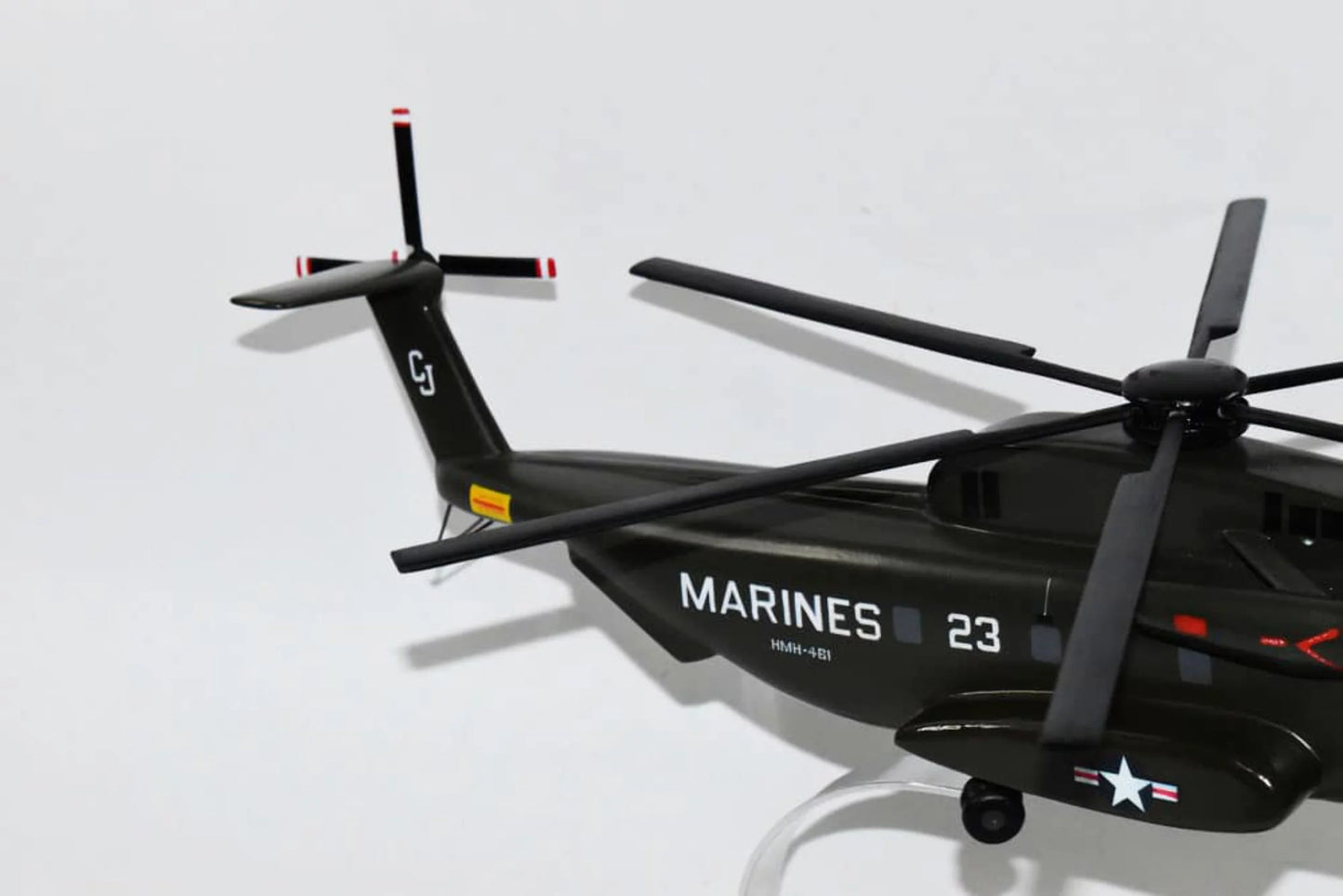 Sikorsky ch-53d sea stallion™, hmh-461 iron horses (23) 1/74th (16) scale, mahogany model