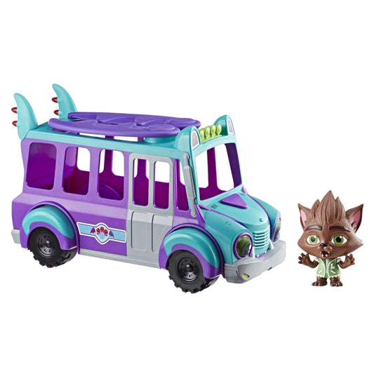 Netflix super monsters grrbus monster bus toy with lights, sounds, and music ages 3 and up