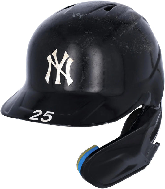 Gleyber torres new york yankees game-used #25 navy batting helmet worn during games played on october 15 and 19, 2022 - fanatics authentic certified