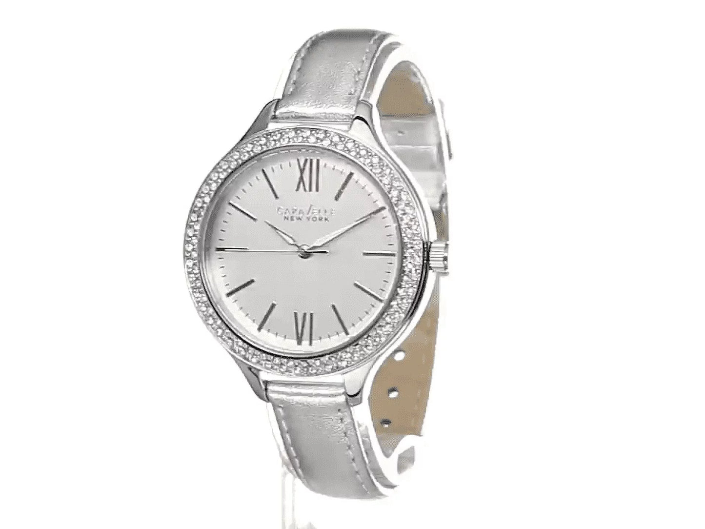 Caravelle new york women's 43l167 analog-display japanese-quartz silver-tone watch