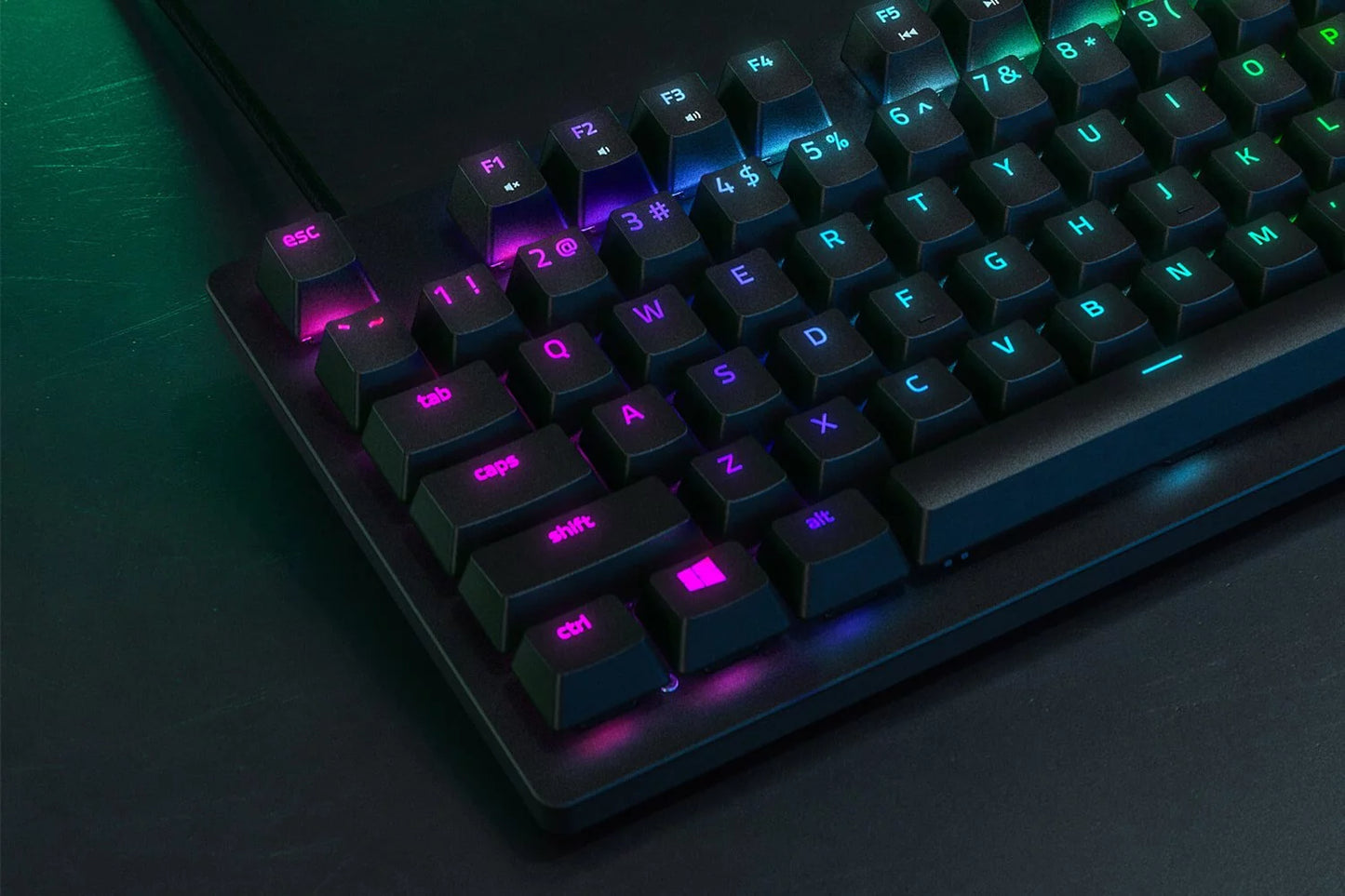 Razer huntsman tournament edition gaming keyboard, w/ linear optical switches & chroma rgb lighting (used)