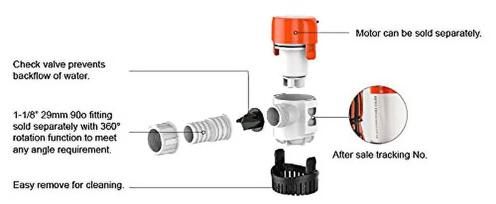 Seaflo 12v 13b series 1100 gph automatic water sensing bilge pump