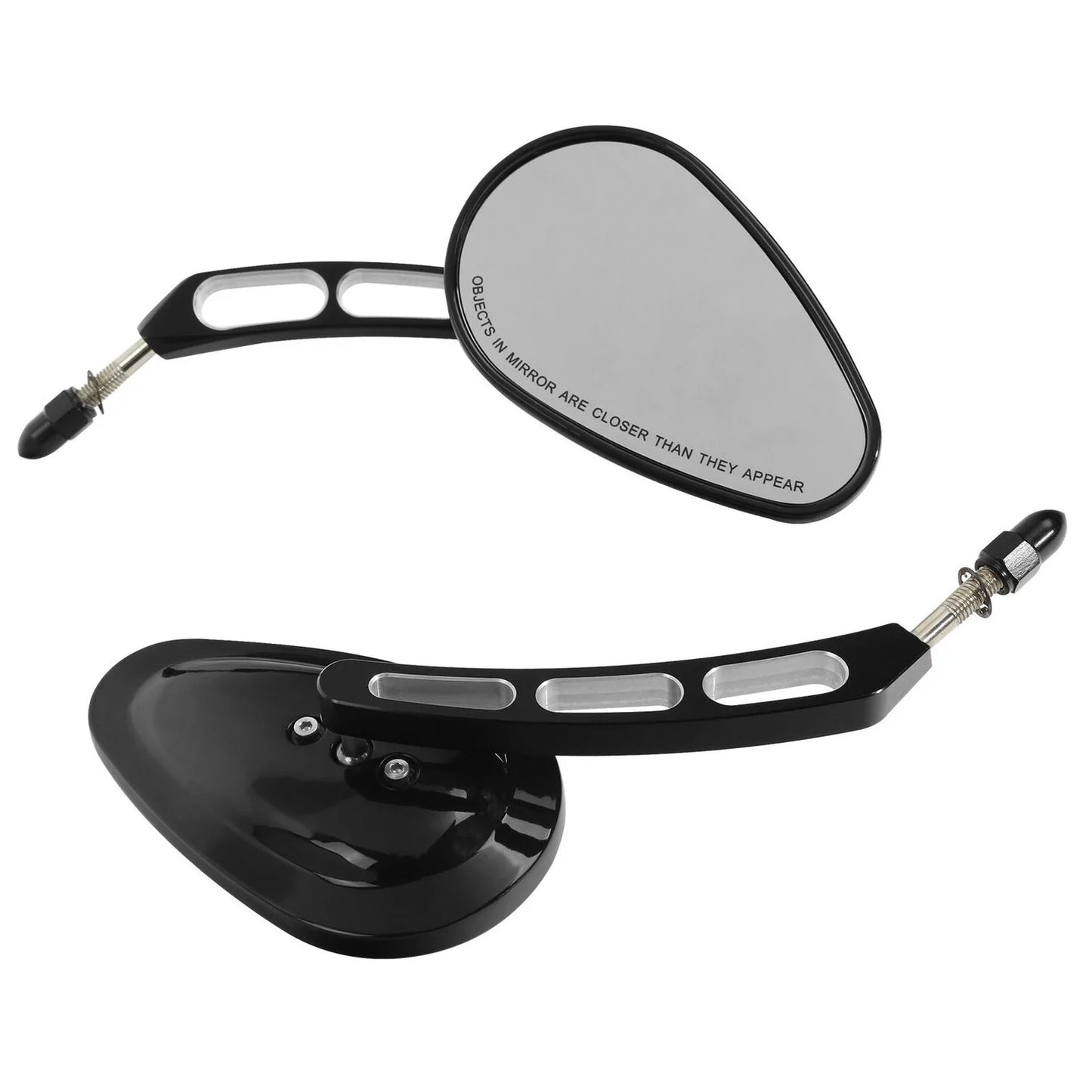 Teledu black rear view mirrors harley softail deluxe flstn fits 2005-2017 fits 2016 8mm